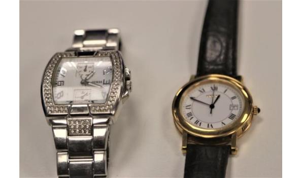 2 horloges GUESS W15055L1 en 0024115, werking niet gekend, gebruikssporen